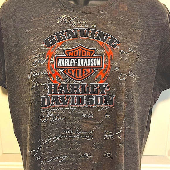 HARLEY-DAVIDSON 🏍️ GRAY COTTON SHORT SLEEVE JOHNSTOWN, PA T-SHIRT Women’s XXL - Picture 2 of 6